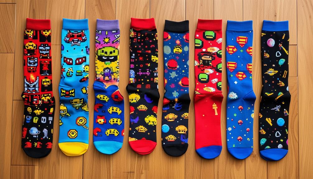colorful nerdy socks collection