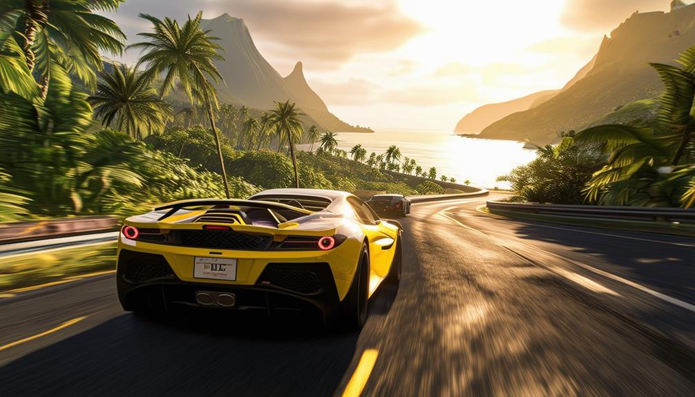 racing game with luxury