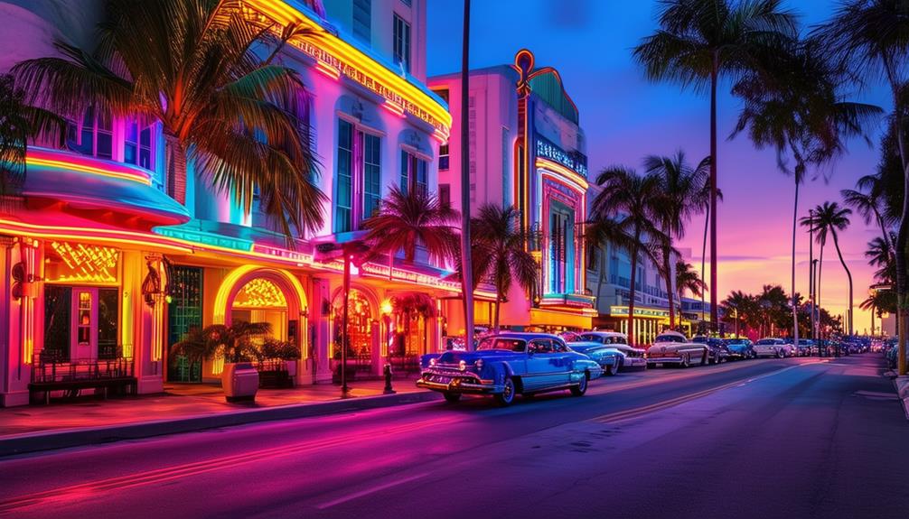 vibrant street in miami