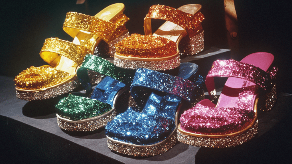 Sandals were a staple of the disco era