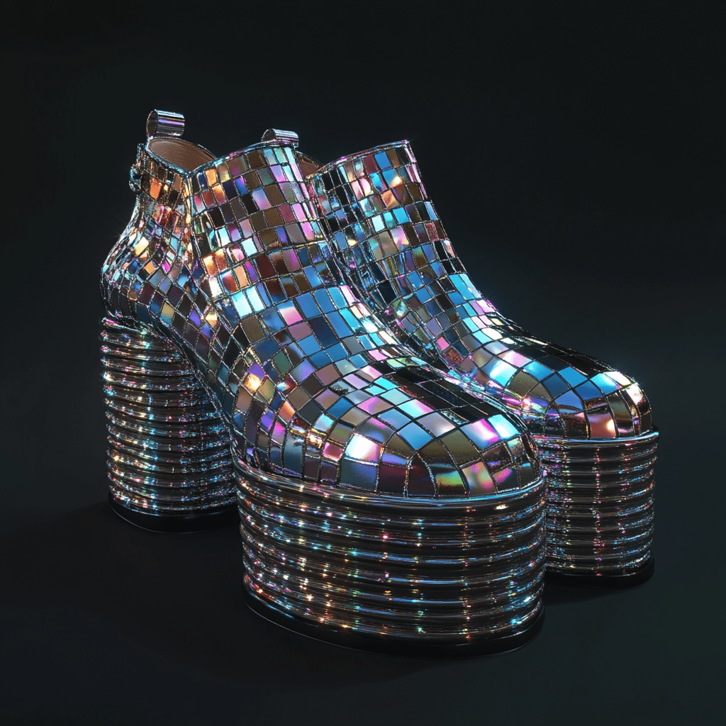 disco era platform shoes