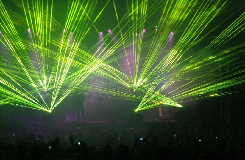 a stunning laser light show