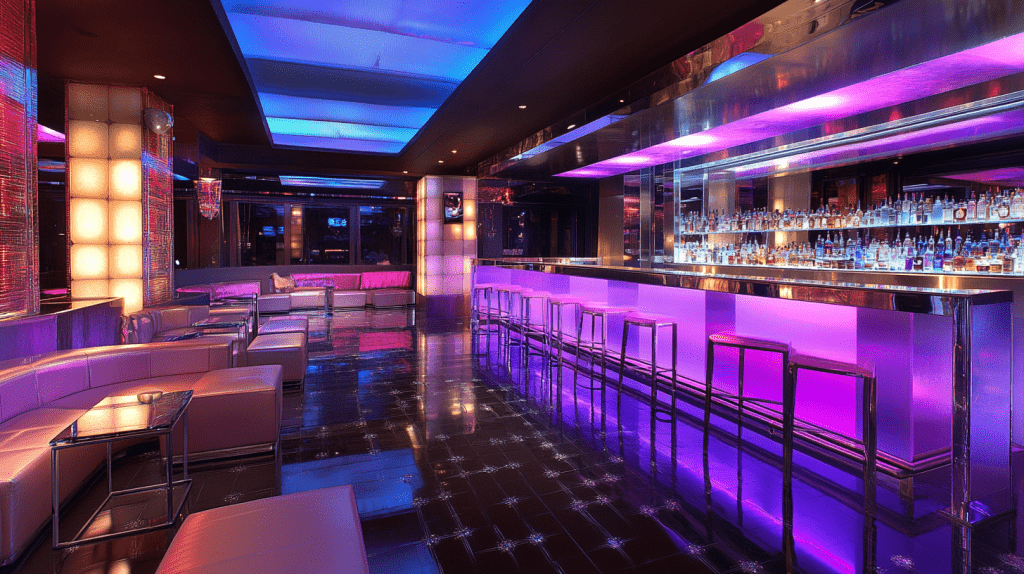 Chrome Accents disco nightclub