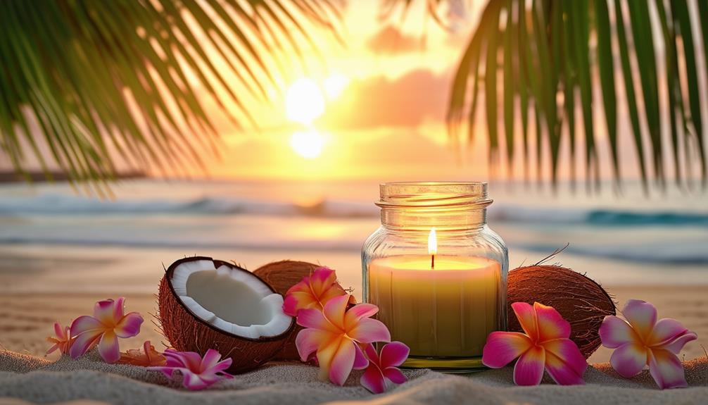 invigorating coconut scented candles