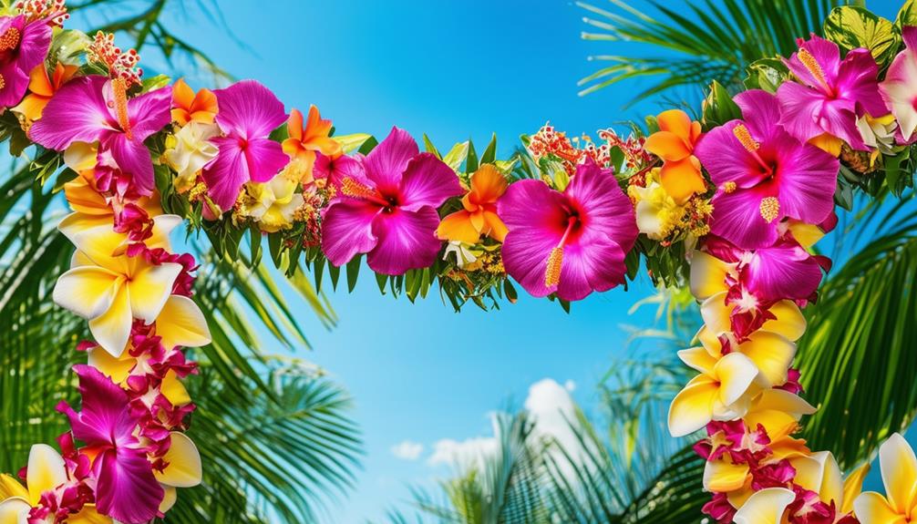 tropical paradise accessories abound