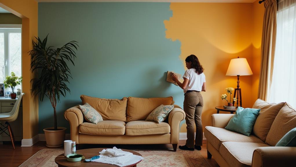 restoring sponge painted walls