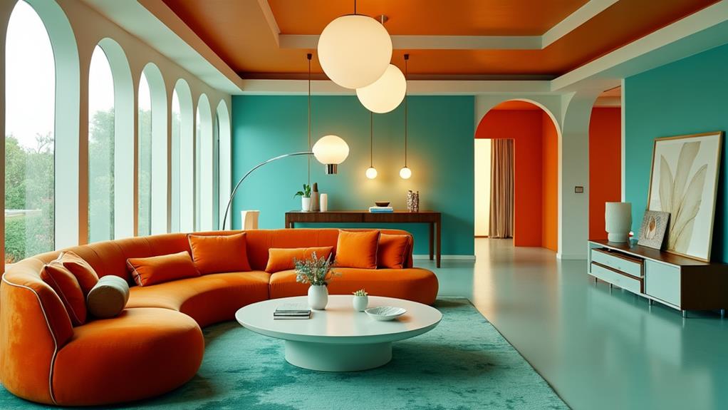 vibrant retro futuristic hues