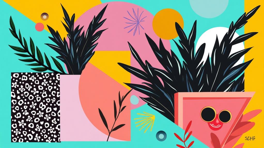 memphis design typography elements