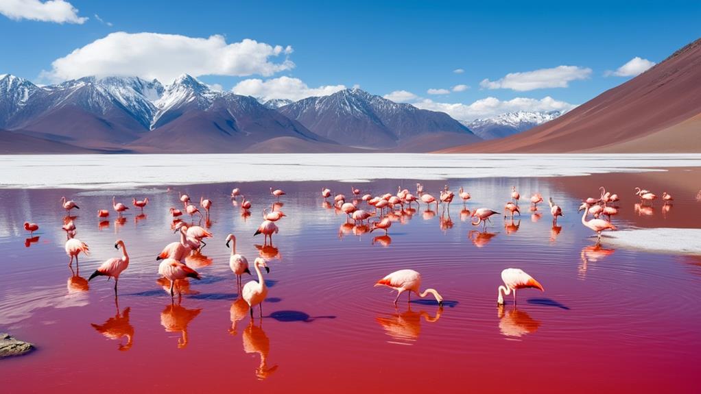 red lagoon in bolivia