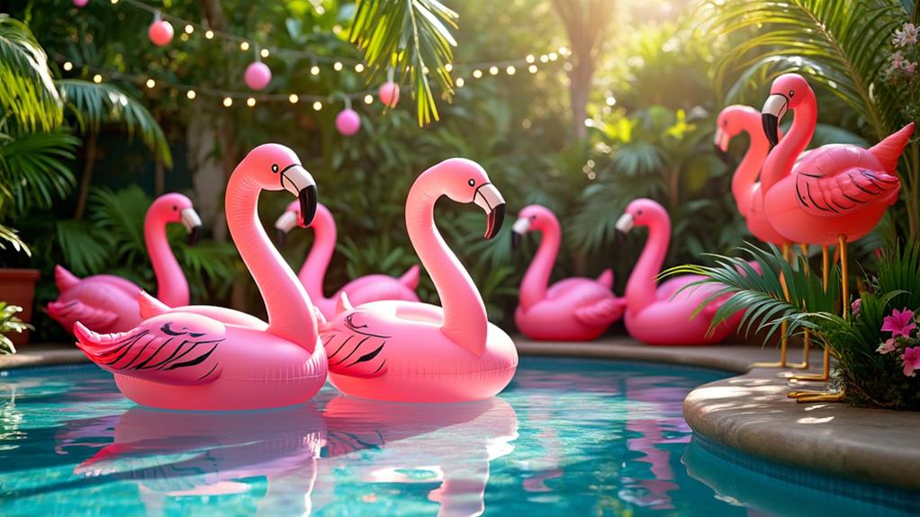 colorful bird themed decorations