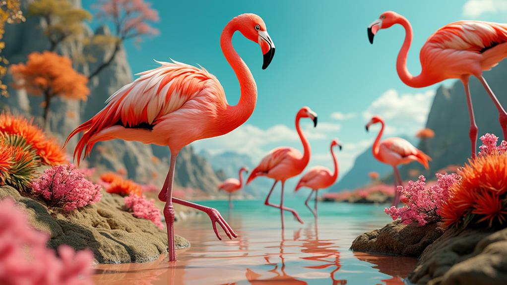 flamingos featured in literature