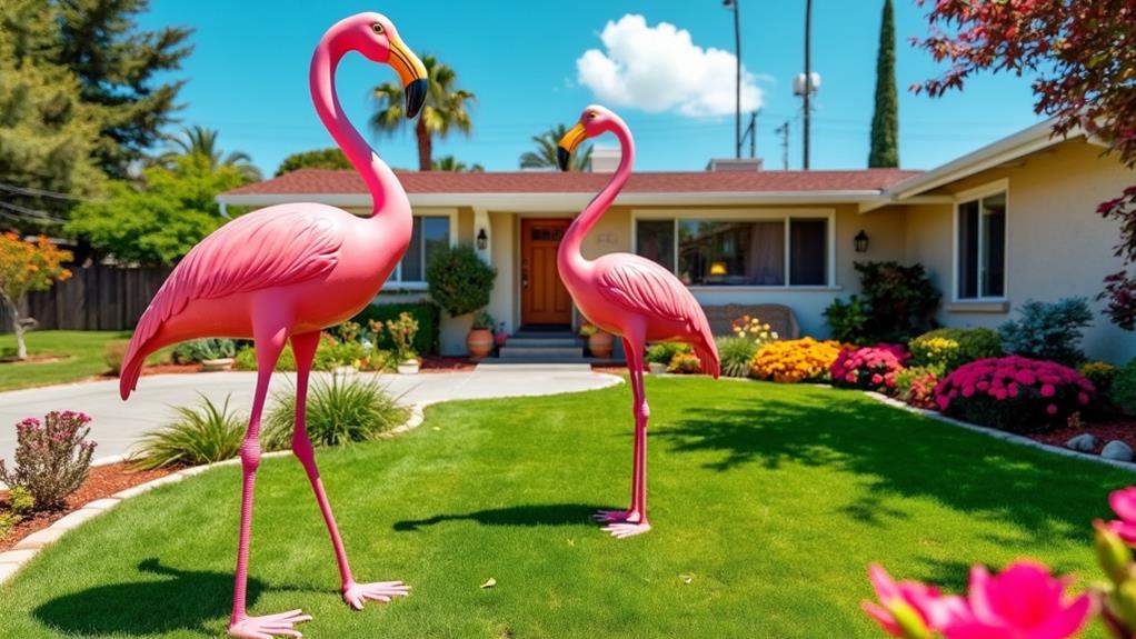 trendy flamingo garden decor