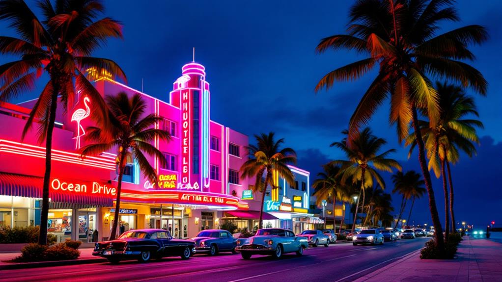 neon lit nightlife south beach escapades