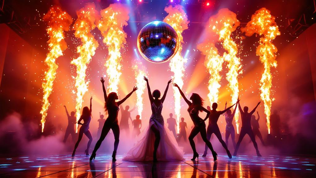 illuminating vibrant captivating disco stage sets