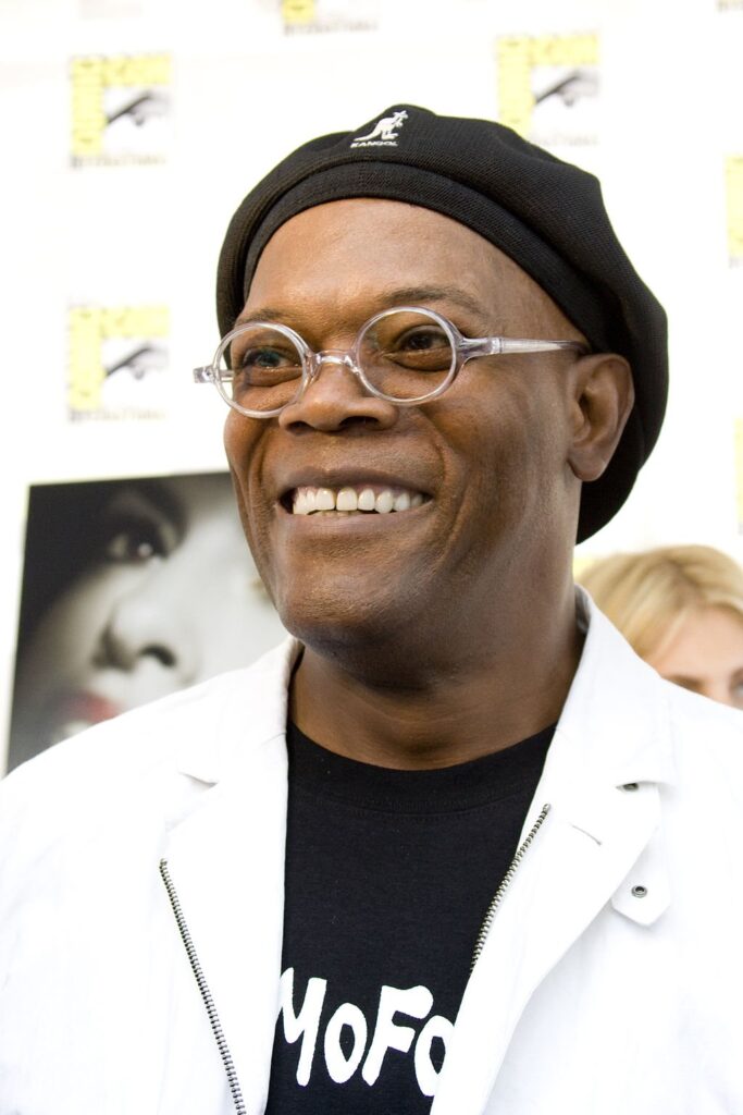 Samuel L. Jackson wearing a Kangol hat at San Diego ComicCon 2008
