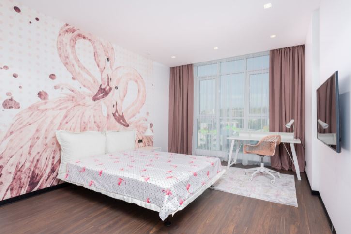 pink flamingos bedroom décor