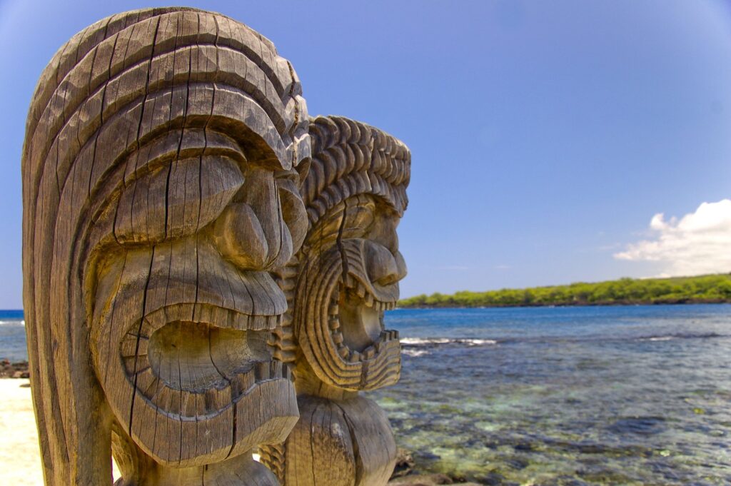 A Hawaiian stone carving